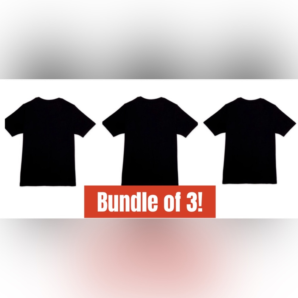 Bundle of 3 Wonder Nation‎ with Plain Black shirt Sleeve Shirts. Boy size XL